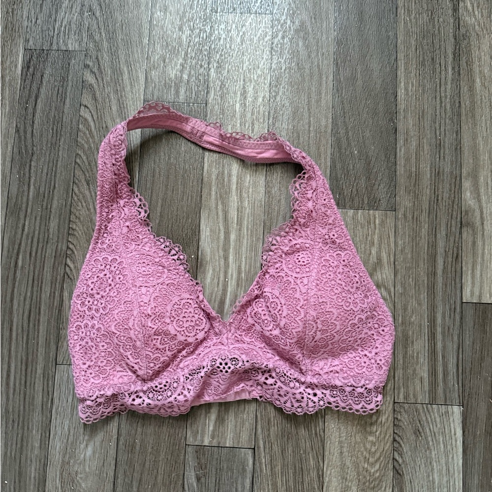 Gilly Hicks Pink Lace Halter Bralette